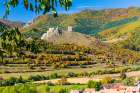 Romania-Transylvania Coltesti Castle 11th century Ruins Territorial Trascau mountain views Art Print